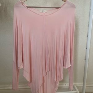 N/P Pink High-Low long sleeve comfort top